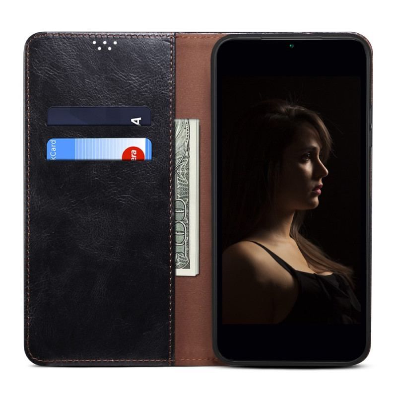 Cover Xiaomi Redmi Note 12 5G Flip Cover Voksbehandlet Kunstlæder