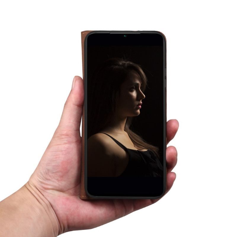 Cover Xiaomi Redmi Note 12 5G Flip Cover Voksbehandlet Kunstlæder