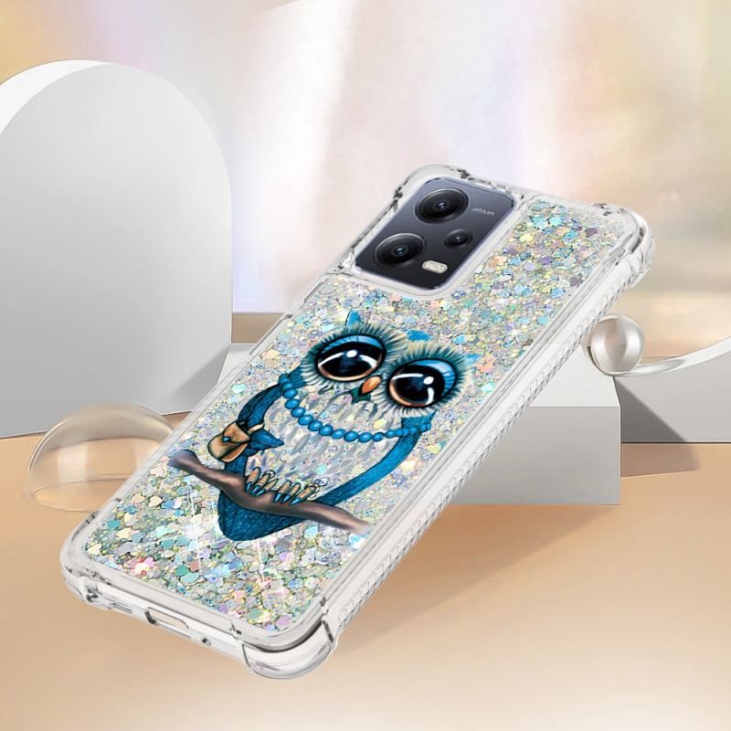 Cover Xiaomi Redmi Note 12 5G Pailletter Miss Owl