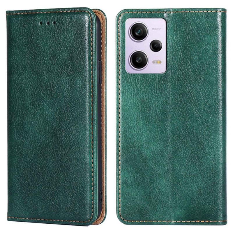 Cover Xiaomi Redmi Note 12 Pro Flip Cover Imiteret Lædersøm