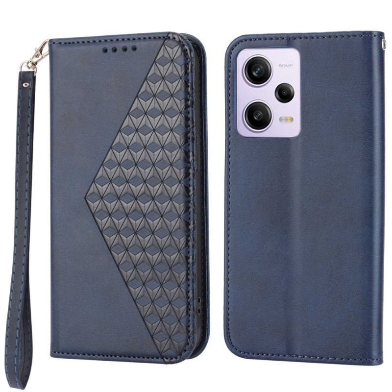 Cover Xiaomi Redmi Note 12 Pro Flip Cover Stil Læder 3d Mønster