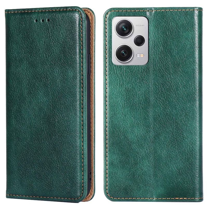 Cover Xiaomi Redmi Note 12 Pro Plus Flip Cover Imiteret Lædersøm