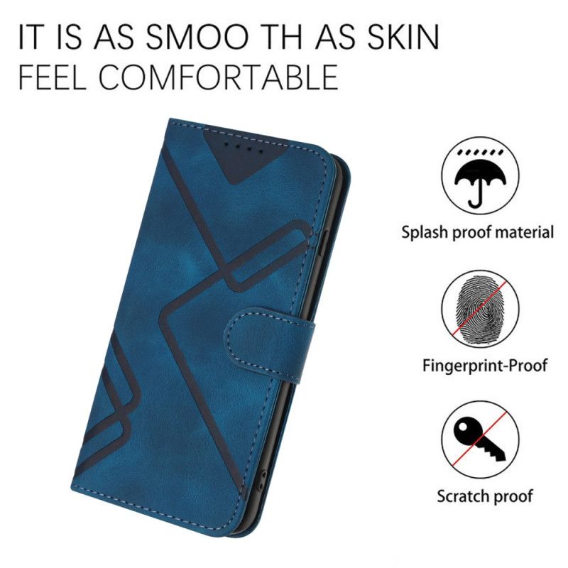 Flip Cover Honor 200 Pro Geometriske Linier