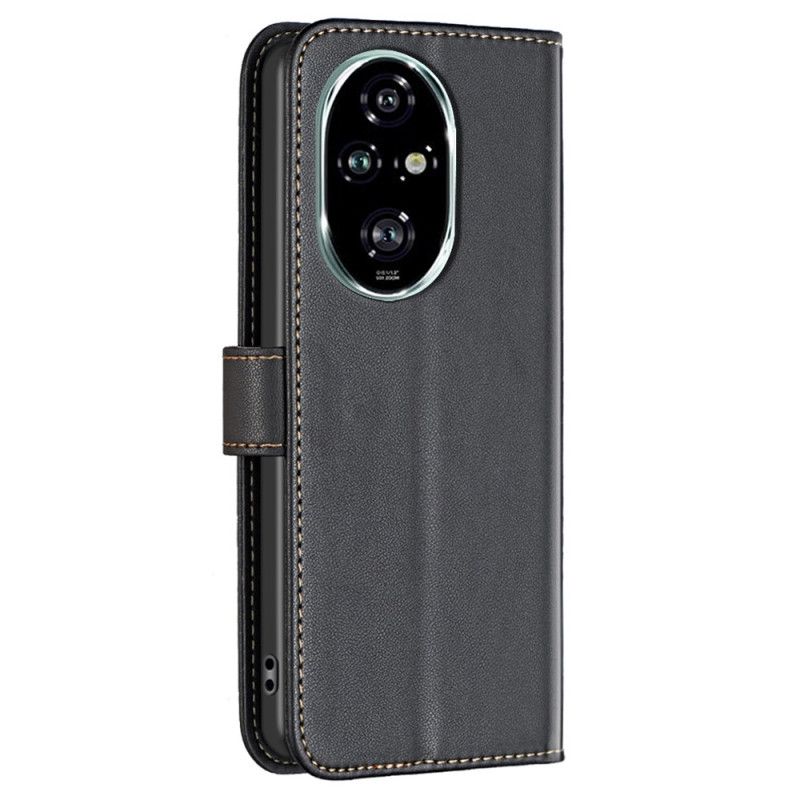 Læder Cover Honor 200 Pro Telefon Etui Klassisk Binfen Farve