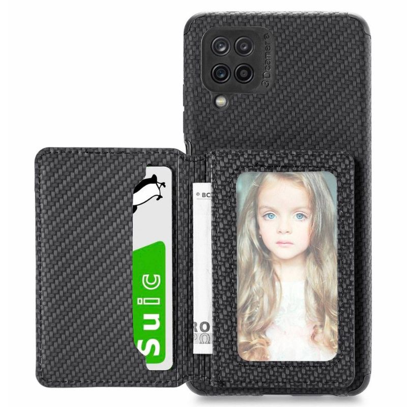 Cover Samsung Galaxy M33 5G Carbon Fiber Card Holder Support Funktion