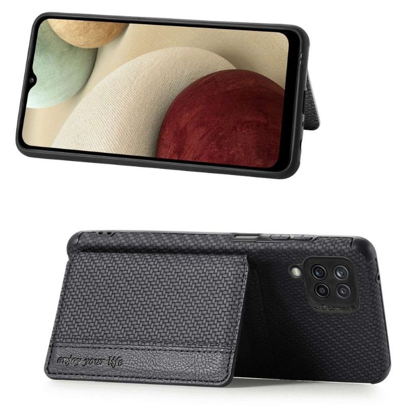 Cover Samsung Galaxy M33 5G Carbon Fiber Card Holder Support Funktion