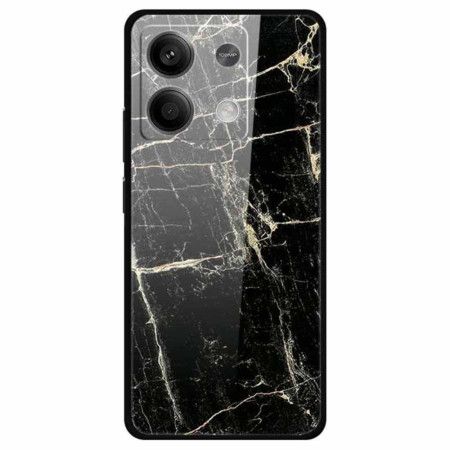 Cover Xiaomi Redmi Note 13 5g Telefon Etui Platin Sort Mønster Hærdet Glas