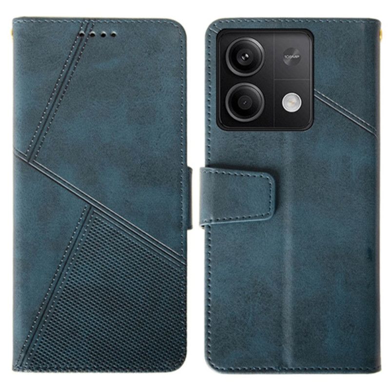 Flip Cover Til Xiaomi Redmi Note 13 5g Idewei Geometriske Linjer