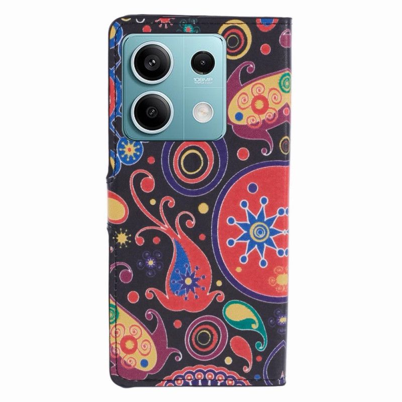 Læder Cover Xiaomi Redmi Note 13 5g Galaxy-mønster