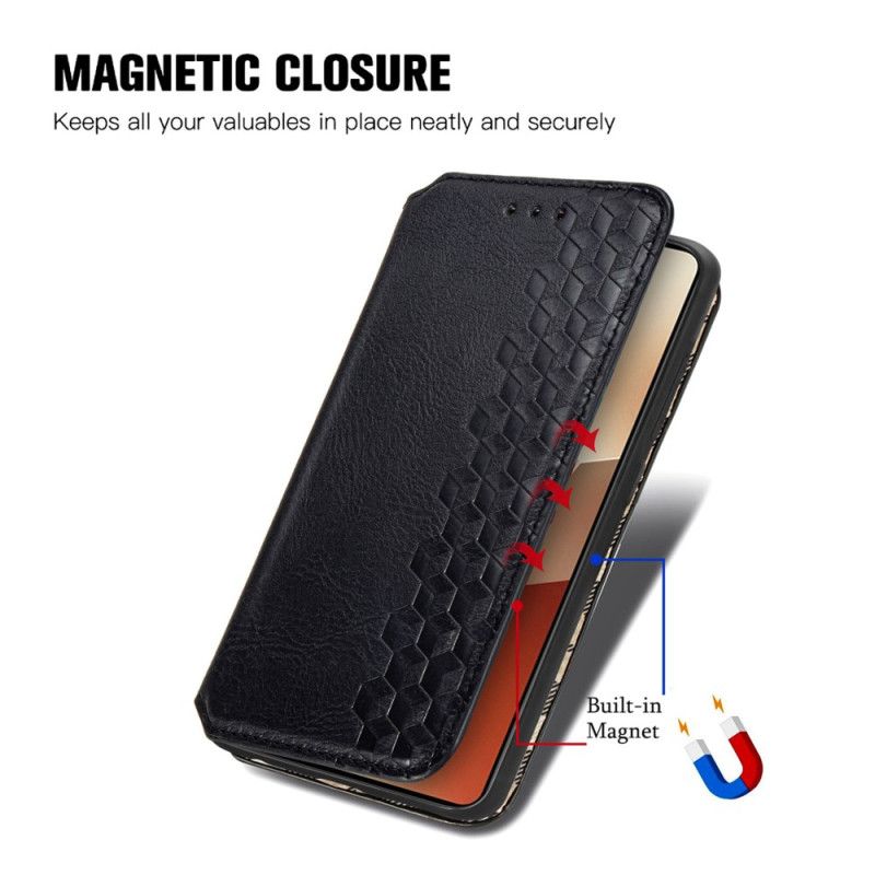 Læder Cover Xiaomi Redmi Note 13 5g Telefon Etui Vintage Lædereffekt Diamanter