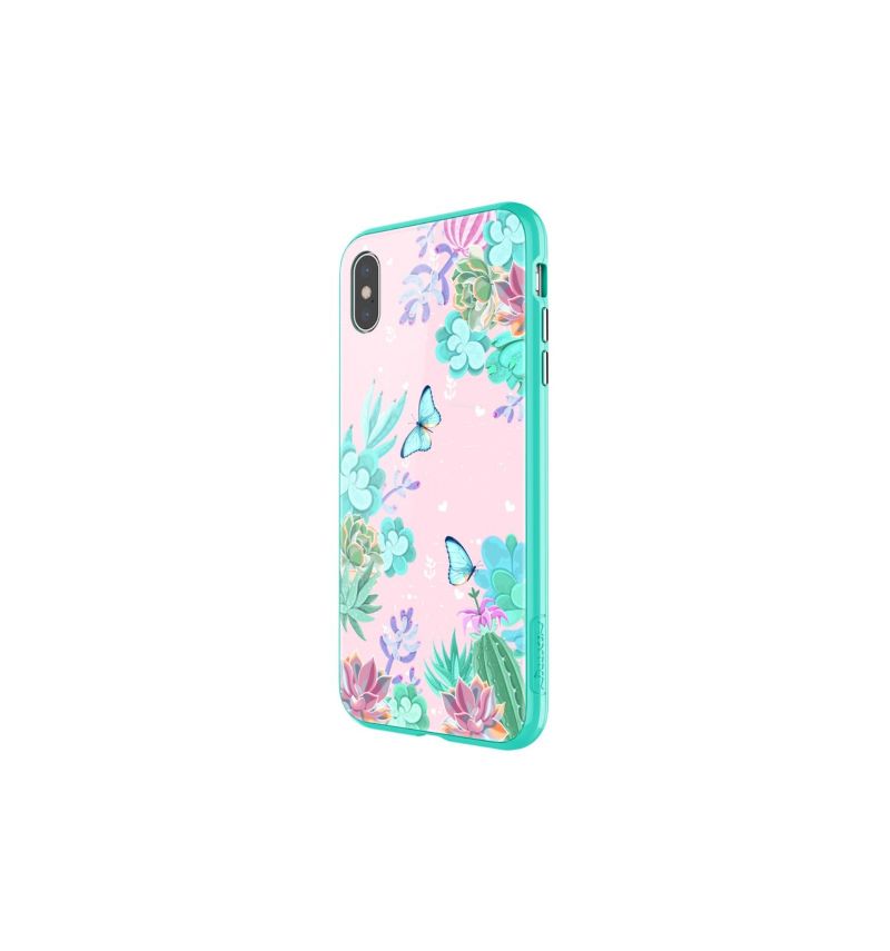 Cover iPhone XS Max Anti-fald Blomsteretui