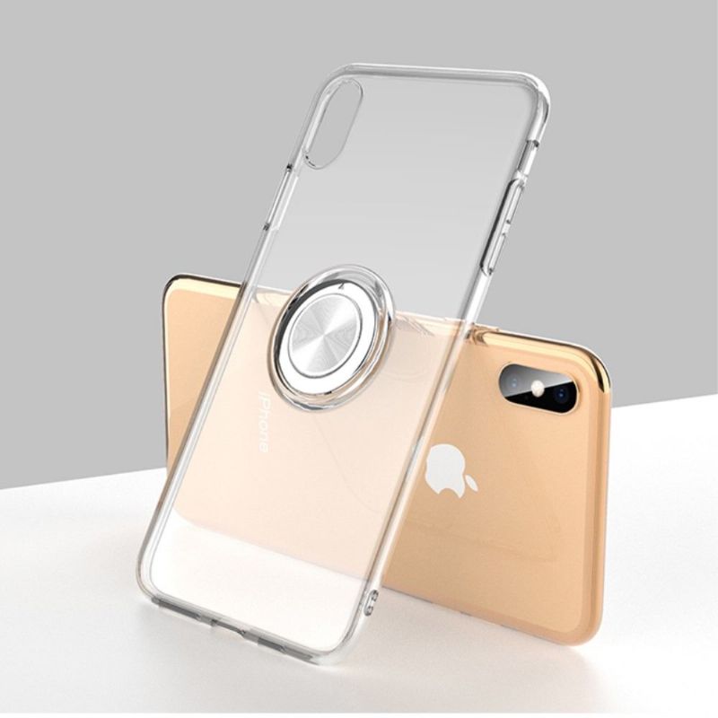 Cover iPhone XS Max Anti-fald Transparent Med Magnetisk Ring