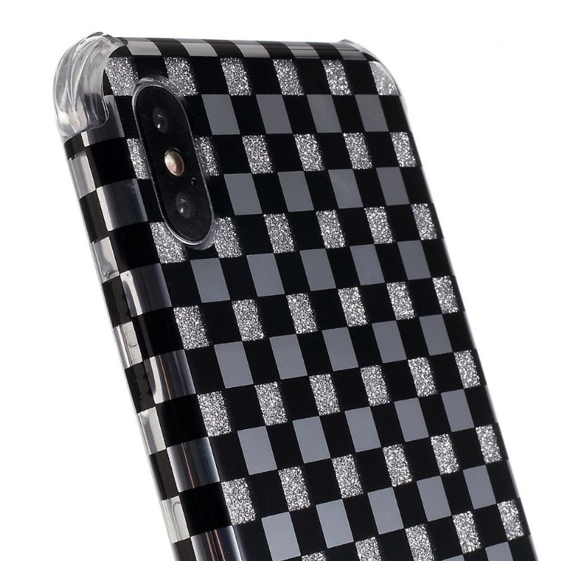 Cover iPhone XS Max Plaid Pailletter