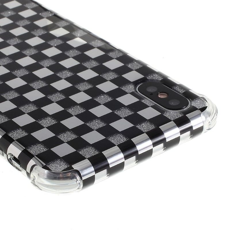 Cover iPhone XS Max Plaid Pailletter