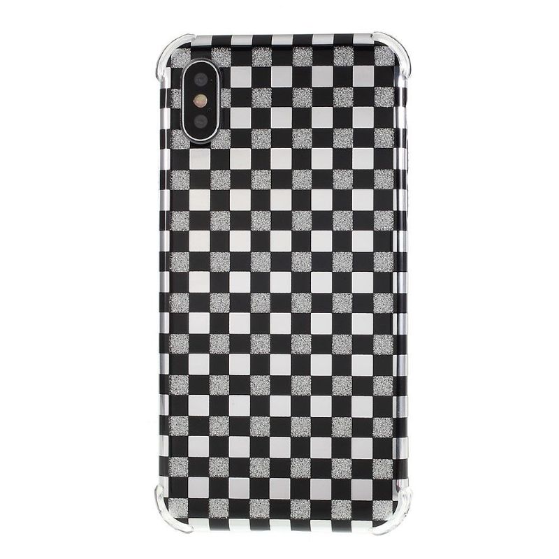 Cover iPhone XS Max Plaid Pailletter