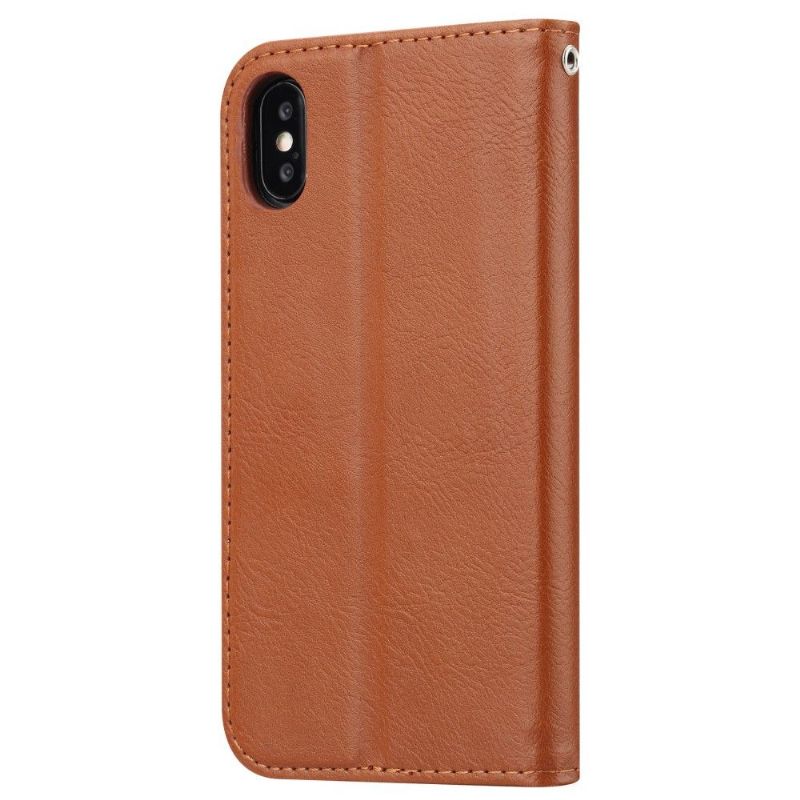 Flip Cover iPhone XS Max Stand Case Læder Effekt