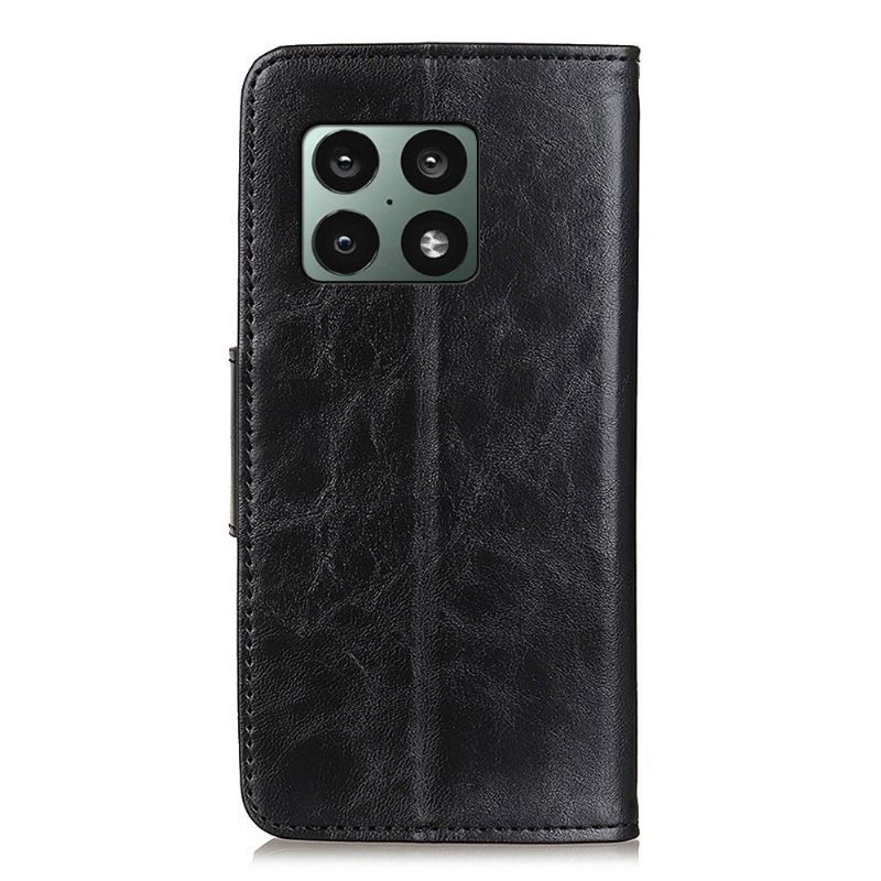 Etui OnePlus 10 Pro Anti-fald Edouard Classic Imiteret Læder