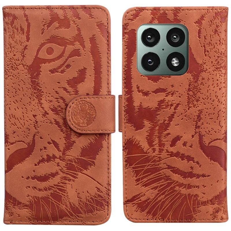 Etui OnePlus 10 Pro Præget Tiger