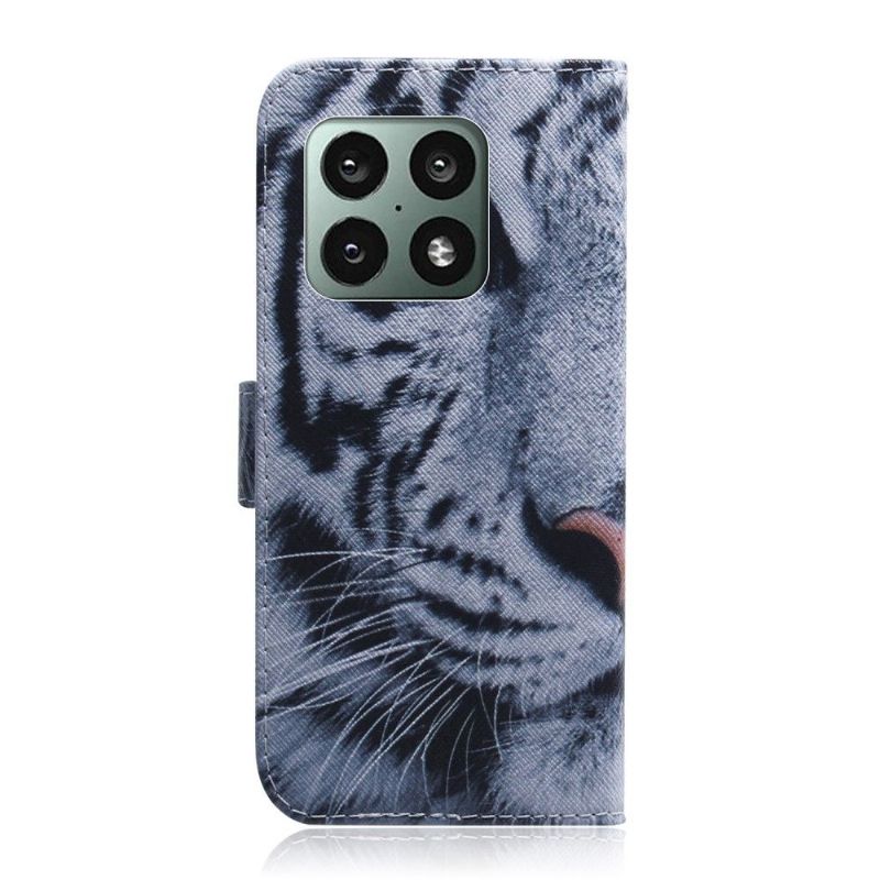 Etui OnePlus 10 Pro Tigermønsterstøttefunktion