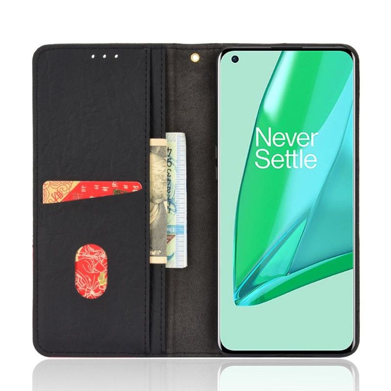 Flip Cover OnePlus 10 Pro Anti-fald Læder Cover Retro Kunstlæder