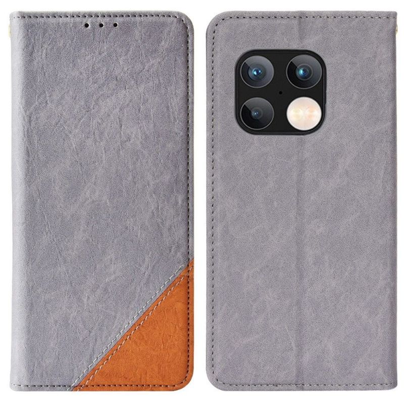 Flip Cover OnePlus 10 Pro Anti-fald Læder Cover Retro Kunstlæder