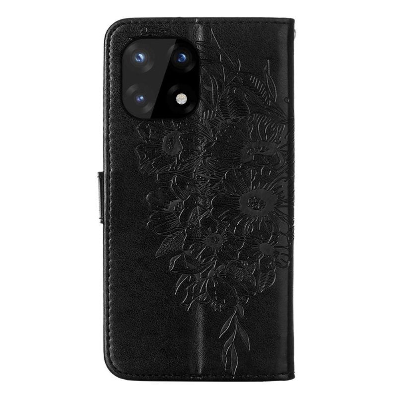 Flip Cover OnePlus 10 Pro Anti-fald Sommerfugleblomst Kortholder