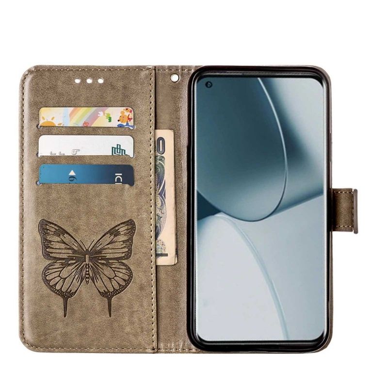 Flip Cover OnePlus 10 Pro Anti-fald Sommerfugleblomst Kortholder