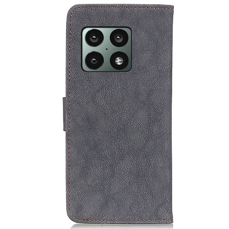 Flip Cover OnePlus 10 Pro Khazneh Retro Lædereffekt