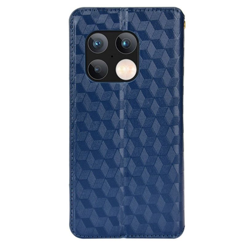 Læder Cover OnePlus 10 Pro Flip Cover Designgeometri