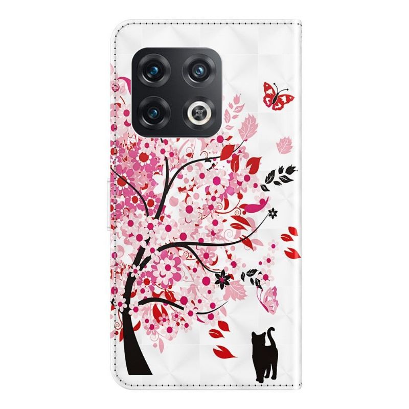 Læder Cover OnePlus 10 Pro Original Blomstertræ