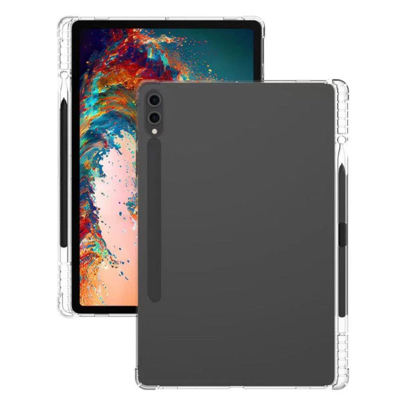 Cover Samsung Galaxy Tab S9 Plus Transparent Med Forstærkede Hjørner Og Stylusholder