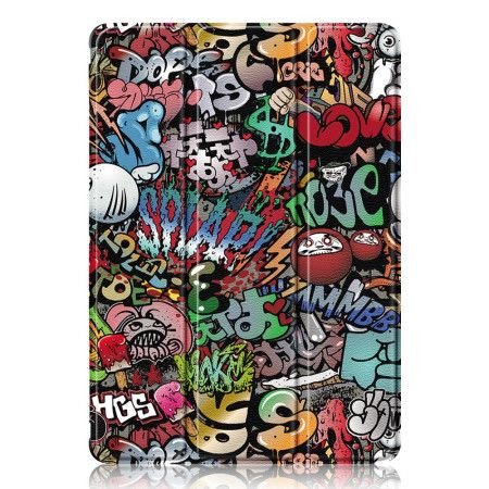 Samsung Galaxy Tab S9 Plus Transparent Graffiti Bagside