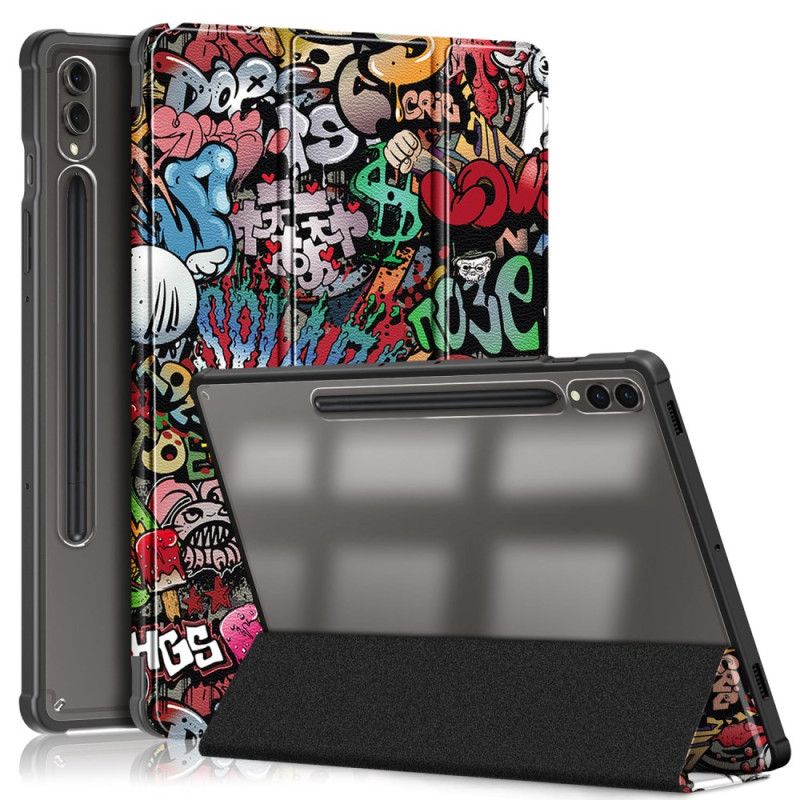 Samsung Galaxy Tab S9 Plus Transparent Graffiti Bagside