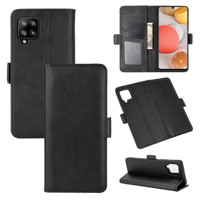 Etui Samsung Galaxy A42 5G Hemming Punge Etui Mat Imiteret Lædercover