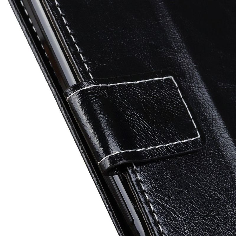 Flip Cover Samsung Galaxy A42 5G Anti-fald Luksuriøs Lædereffektsøm