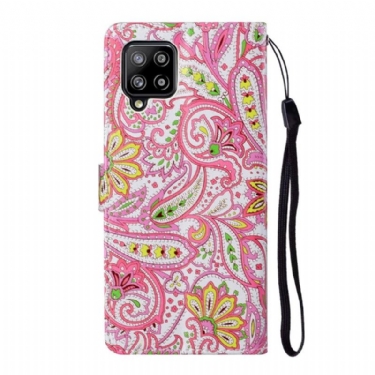 Flip Cover Samsung Galaxy A42 5G Paisley Blomst