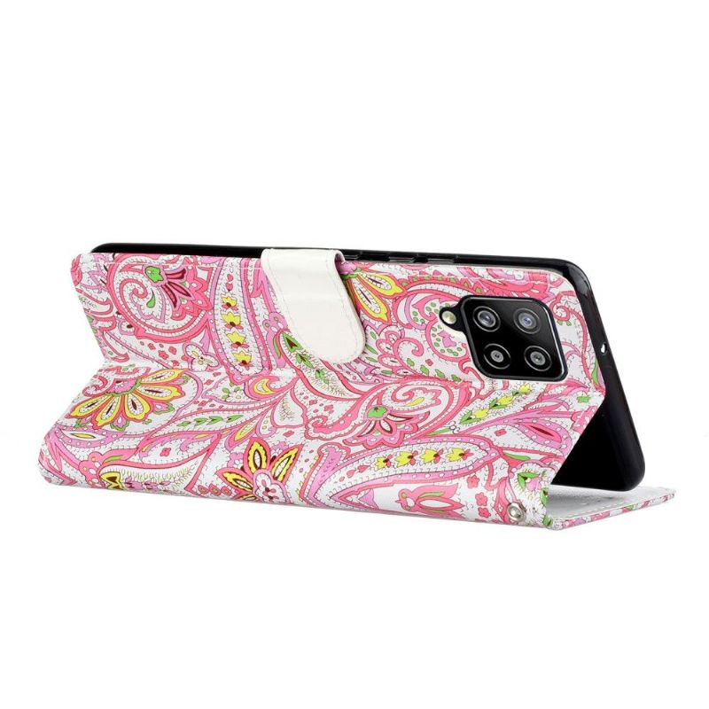 Flip Cover Samsung Galaxy A42 5G Paisley Blomst