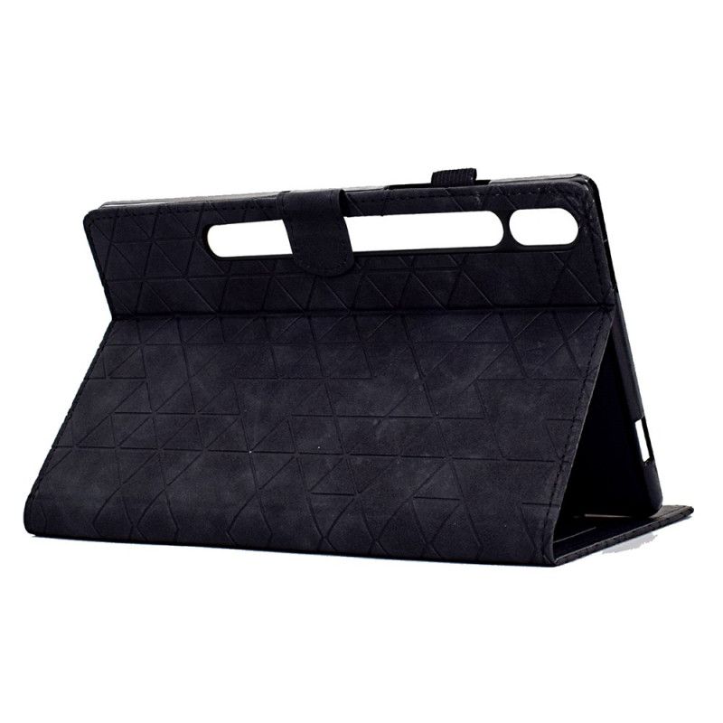 Flip Cover Samsung Galaxy Tab S9 Geometrisk Mønster