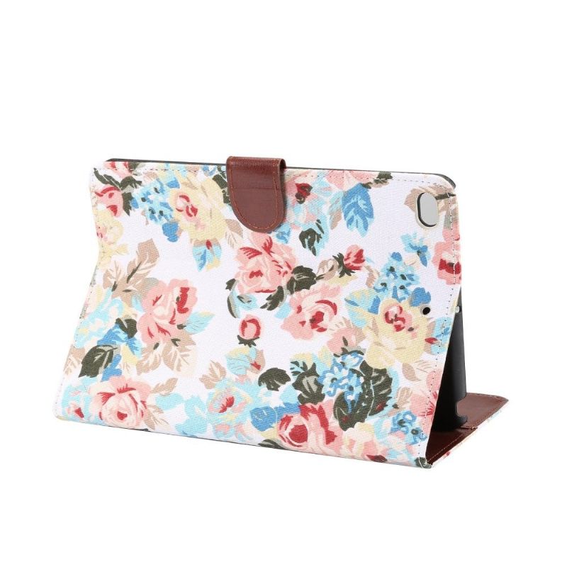 iPad Mini 2019 - Floral Cover Stof Cover - Hvid