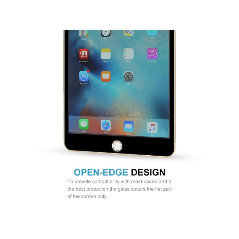 iPad Mini 2019 - Fuld Størrelse Hærdet Glas Skærmbeskytter - Sort