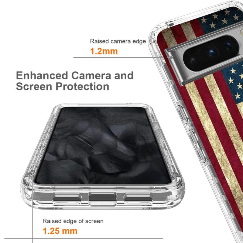 Cover Til Google Pixel 8 Pro Forstærket Amerikansk Flag