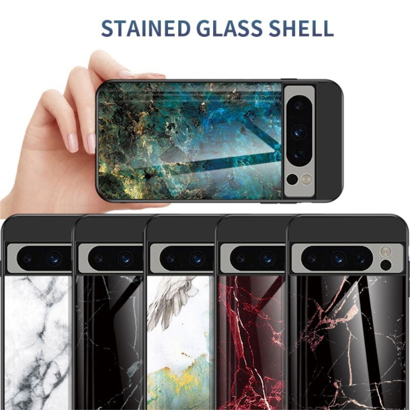 Cover Til Google Pixel 8 Pro Marmor Hærdet Glas