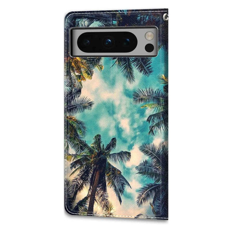 Flip Cover Google Pixel 8 Pro Strap Palms