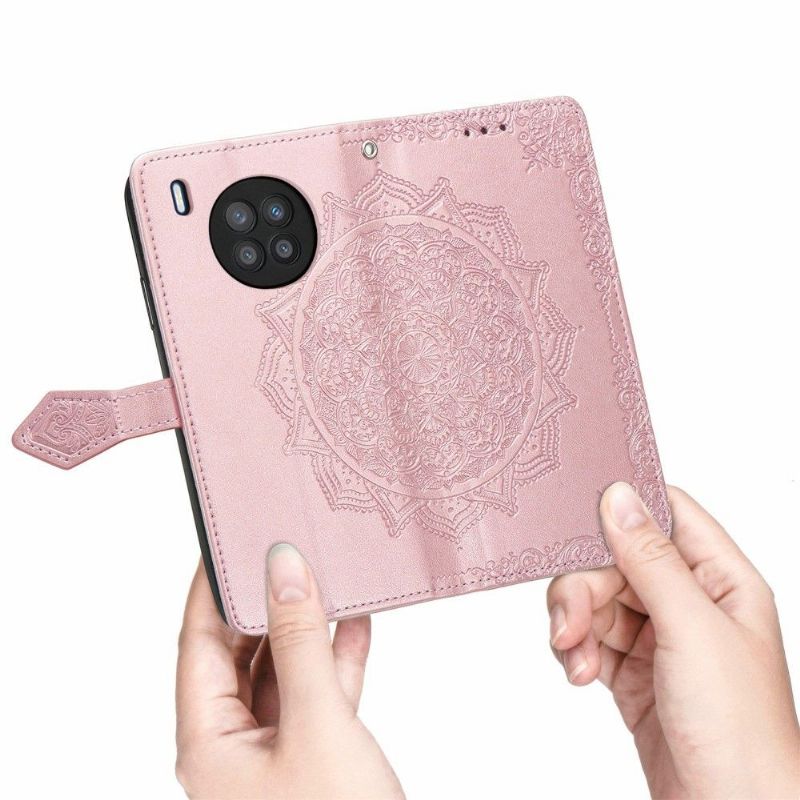 Flip Cover Huawei Nova 8i / Honor 50 Lite Mandala Relief I Kunstlæder