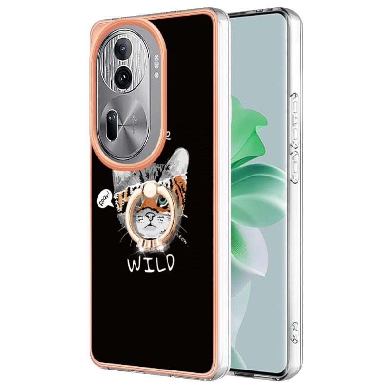 Cover Oppo Reno 11 Pro 5g Ring-støtte Kat Og Tiger Mønster