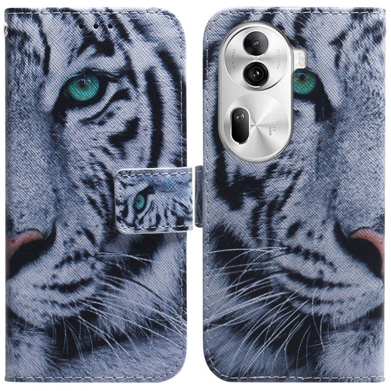 Flip Cover Oppo Reno 11 Pro 5g Hvid Tiger