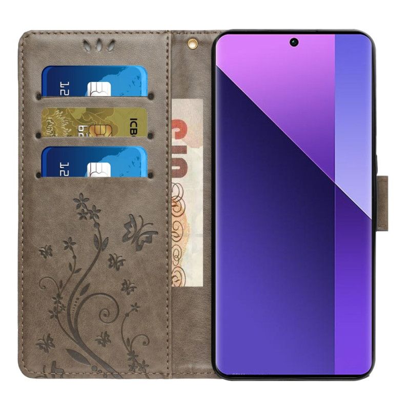 Flip Cover Oppo Reno 11 Pro 5g Sommerfuglemønster Med Rem