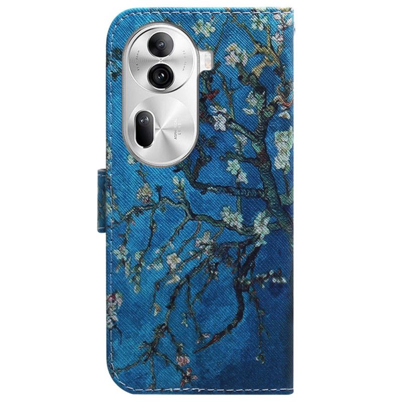 Læder Cover Oppo Reno 11 Pro 5g Abrikosblomster