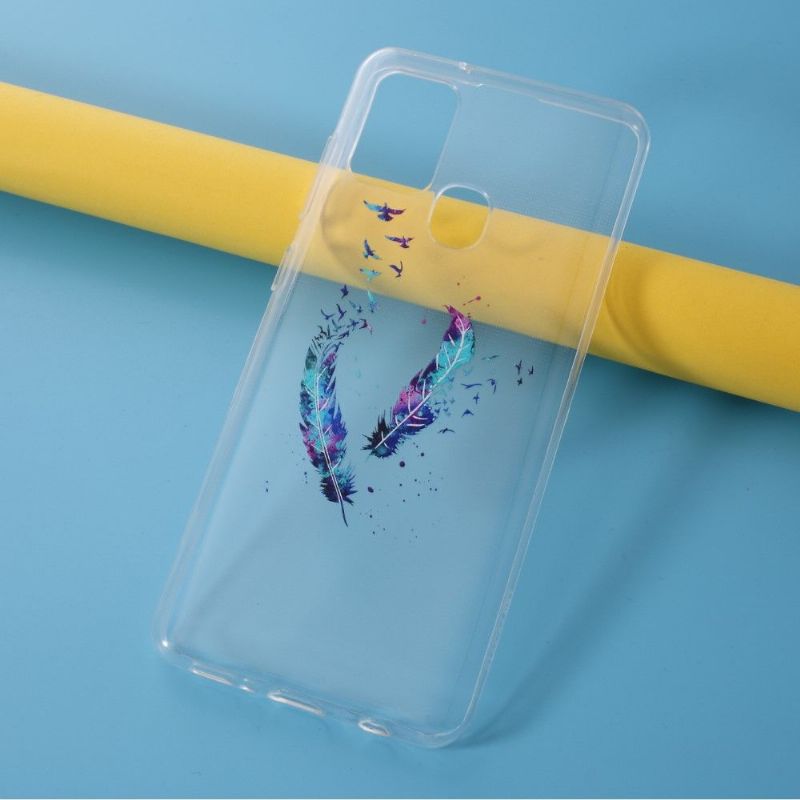 Cover Samsung Galaxy A21s Fjer Og Fugle