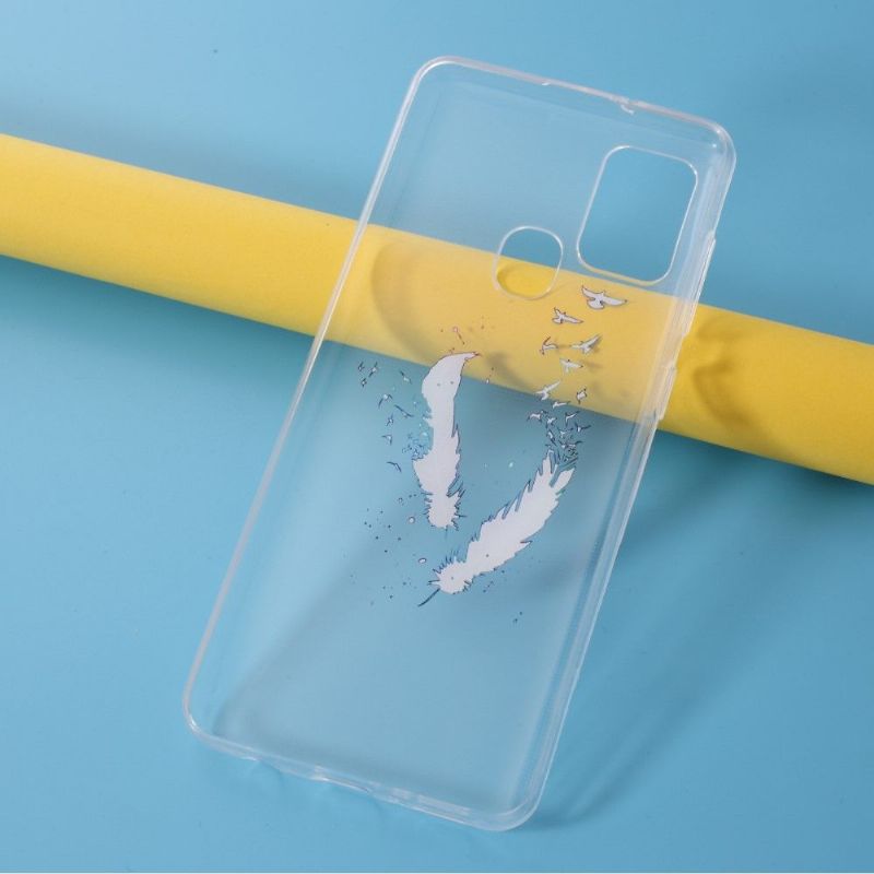 Cover Samsung Galaxy A21s Fjer Og Fugle